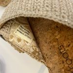 Sakroots Slide Cork Crochet Metallic Tan Thread Buckle Mandy Sandals Size 8 Photo 3