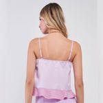 Sugar Lips Striped Ruched Ruffle Hem Top in Pink/White - Size Medium NWT Boutique Photo 9