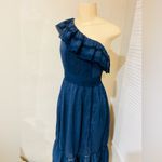 Velvet Tees Anthropologie Velvet by Graham & Spencer One-Shoulder Lace Midi Dress Small blue Photo 5