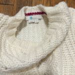 Boden Cream ivory cable knit crew wool mohair blend sweater jumper size L crop Size L Photo 3