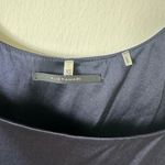 Elie Tahari  Navy Silk Structured Short Tank XS Photo 1