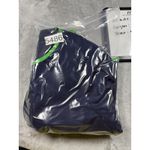 J.Crew Blazer Womens Navy Green Trim Button Front Collarless Jacket Size 18 Photo 14