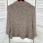 Coldwater Creek  Rainbow Confetti Cardigan Sweater Small Beige 3/4 Bell Sleeve Photo 7