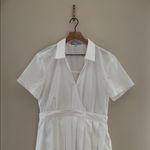 EN SAISON Noemi Romper Pleated Skirt Collared Preppy Coastal in White Size M Size M Photo 7