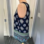 Cynthia Rowley Back Button Medallion Print Sleeveless Multi Color Blouse Photo 5