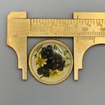 Vintage Round Brooch Lapel Pin Bouquet Flowers Daffodils and Irises Mother’s Day Size 0 Photo 2