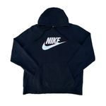 Nike Black Center Swoosh Pullover Hoodie Sweater Photo 0
