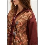 Free People NEW We The Free Pressed in Flowers Embroidered Floral Kimono Brown Photo 3