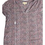 Cynthia Rowley Anthropologie Women's Top M Floral Rayon Flowy 3/4 Tie Sleeve Photo 5