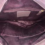 Coach  Ashley Signature Satin Monogram Hobo Patent Leather Purse Purple Brown Photo 3