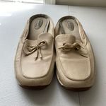 Liz Claiborne Lizsport‎ women’s tan leather boat slip on mules loafers shoes size 7 Photo 1