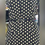 “Elegant vintage black dress with beige polka dot print. Classic and feminine Photo 3