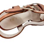 Allegra K  Platform Heel Sandals Womens 7 Brown‎ Strappy Cage T Strap Block Heel Photo 6