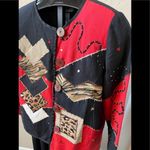 Indigo Blue Indigo Moon Red Safari Blazer sz small Photo 1