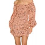 Free People Smock It To Me Mini Dress Women's Size Medium Apricot Combo NWT Photo 0