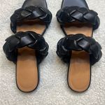 ✨ Black Braided Padded Slide Sandals | Square Toe | Size 6 Photo 1