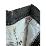 KB2 CO. Peace Embroidered Denim Jean Shorts Size 25W Studded Stitched Hippie Black Photo 6