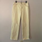 Abercrombie & Fitch 90s Straight Ultra High Rise Cream Jeans Women 31 / 12 Short Photo 1