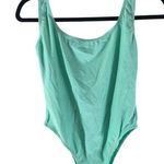 Heat One Piece Swimsuit Low Back Aqua Blue M Size M Photo 0