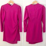 ALC Frank A.L.C Jane Mini Dress in Hot Pink Long‎ Sleeve Ruched Pleated wrap ALC SZ 2 Photo 5