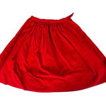 VTG Red Velvet Skirt High Waist Mid Length 1950s Style Zip Closure 12x19/US 0 Photo 0