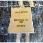 Garnet Hill linen blue nautical white striped lagenlook breathable SZ L#2327 Photo 6