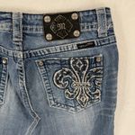 Miss Me  Jeans Women Size 30 Bootcut Denim Skirt Embellished Fleur De Lis Photo 8