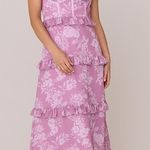 Revelry Sloane Chiffon Floral Dress Size 4 Bridesmaid Wedding Guest Tiered Photo 0