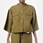 Ulla Johnson Kloe Jacket in Olive Military Size 10 Photo 0
