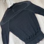 Alexander Wang Sweater textured stretch crop knit womens Black (xsmall) sheer Photo 6