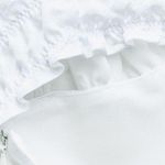 ZARA dress white midi ruffled lingerie inspired bodycon fitted wedding Photo 7