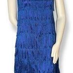 Handmade  Flapper Dress Fringe Blue 1920s‎ Great Gatsby Party Halloween Costume Photo 0