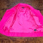 Rafaella Hot Pink Cropped Sleeve 2-Button Blazer Tailored Utility Jacket Barbie Size M Photo 4