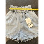 ZARA  Paperbag High waist Jean Shorts size XS Photo 8