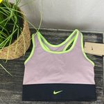 Nike  Black Rose Pink Cropped Sport Athletic Bra Top NEW S Photo 1