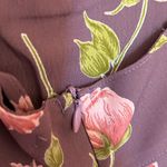 Flynn Skye Mauve Cottagecore rose floral halter romper wide leg, romantic XS Photo 6