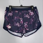 Under Armour  Blue & Purple Floral Athletic Running Yoga Sporty Shorts Medium Photo 0