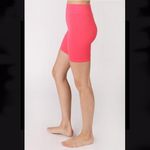Nikibiki High Waisted Hot Pink Biker Shorts with Ribbing Photo 1
