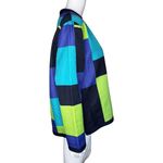 Alfred Dunner  Jacket Women 12 Black Green Blue Colorblock Quilted Granny Grandma Photo 1