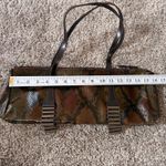 Vtg Tosca Blu Made Italy Leather Python Embossed Shoulder Shopping Bag Elegant Brown Photo 6