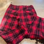 Ralph Lauren PURPLE LABEL Red Plaid Cashmere Wool Blend knee patch Pants Sz 10 Photo 6