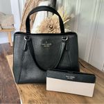 Kate Spade  Medium Triple Compartment Satchel Jackson Black With Wallet Photo 12