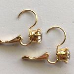 Hinge Gold and Diamond Like  Back Earrings Photo 0