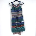 Merona Women's Striped High Low Hem Sleeveless Sundress Green Orange Size XS Photo 2