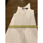 DKNY  Linen V Neck long Maxi shift  Dress white sleeveless extra small nwt Photo 2