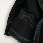 None Black Blazer Wool Appliqué Design Two Button Closure VINTAGE Retro Photo 6