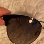 Gucci  Women's Black and Gold Sunglasses Authentic Photo 5