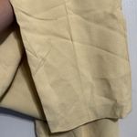 Theory 💙 NWT Pale Straw Yellow High Waist Pleated Cady Trousers Photo 4