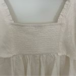 Free People Leave It To Me white Crop Top Blouse Button Boho XL NWOT Photo 8