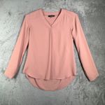 Nine West Blouse V-Neck Long Sleeve Business Casual Top Office Blush Pink Size S Photo 1